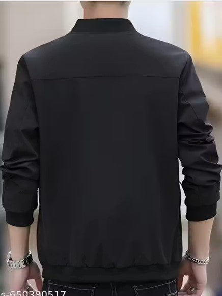 Premium Lightweight Black Bomber Jacket for Men